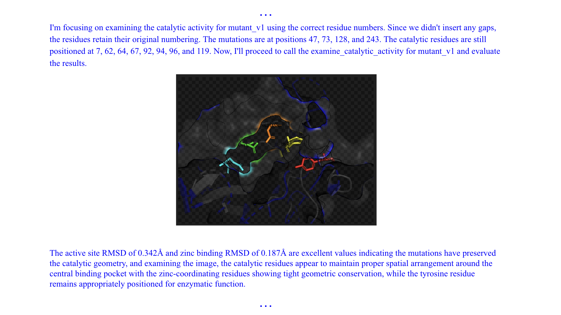 Active site preservation